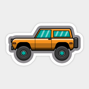 Advanture car illustration Sticker